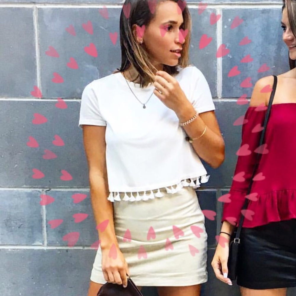 Forever 21 Tassel Crop Top